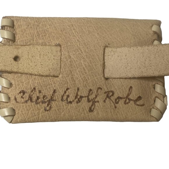 VINTAGE Native American Signed "Chief Wolf Robe" Cheyenne Artisan Leather Purses - Picture 9 of 16